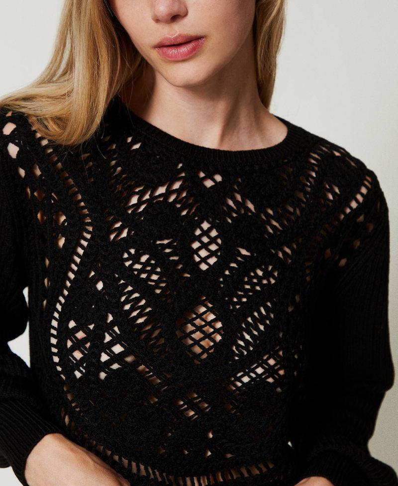 Scee by twin set Maglia in misto lana crochet I Più Venduti
