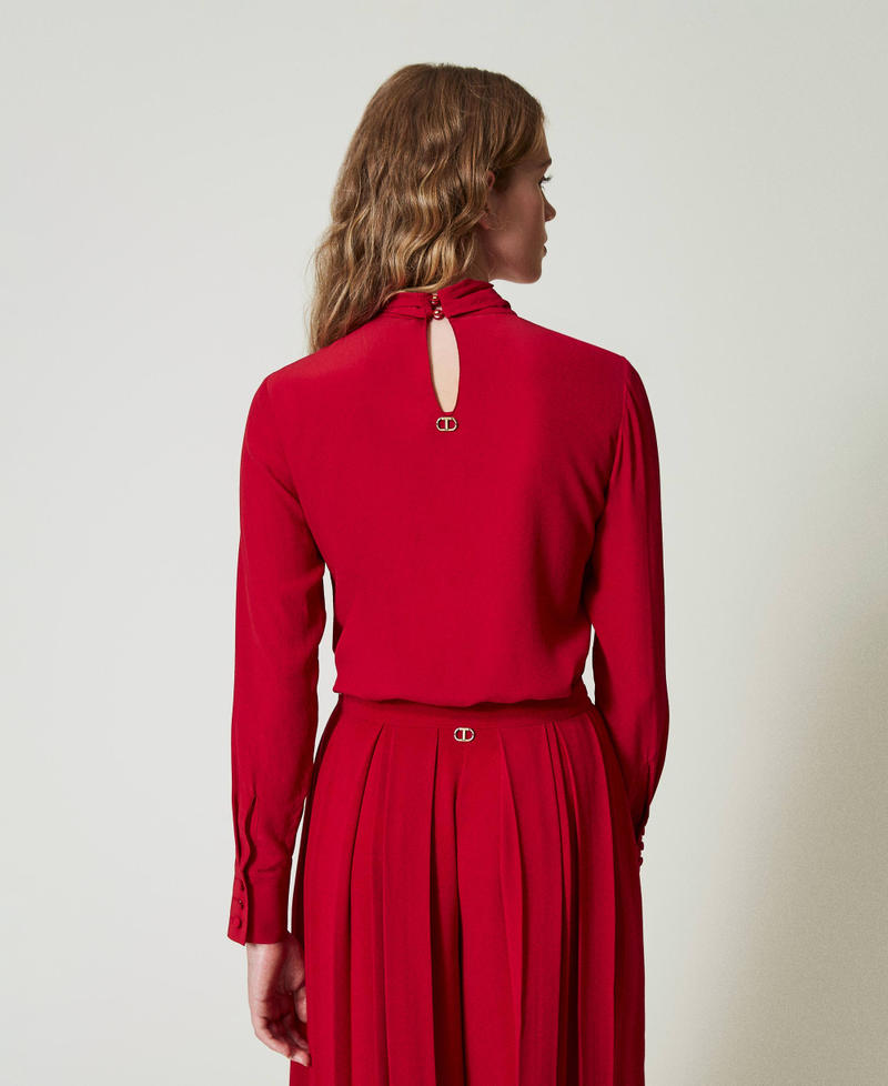 Scee by twin set Blusa misto seta con fiocco Negozio
