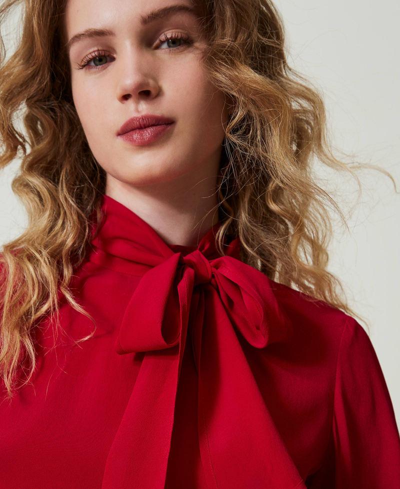 Scee by twin set Blusa misto seta con fiocco Negozio