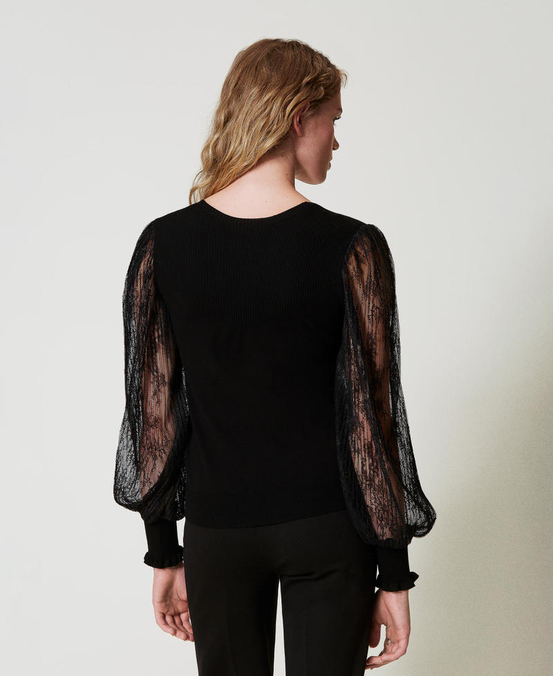Scee by twin set Maglia doppio uso con maniche in pizzo Spedizione gratuita
