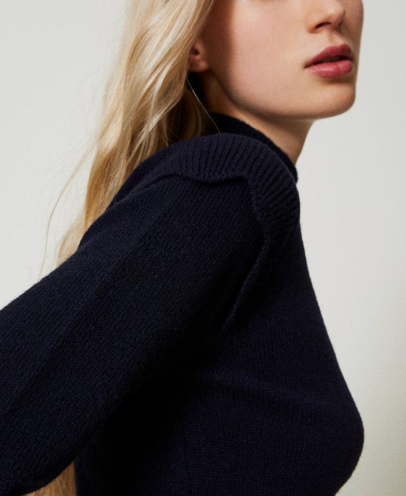 Scee by twin set Maglia in lana e cashmere con smerli Sconto di tempo limitato