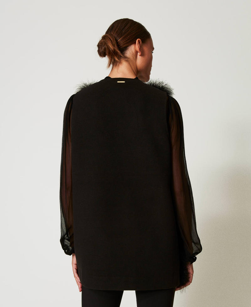 Scee by twin set Gilet con piume Negozio online di fabbrica