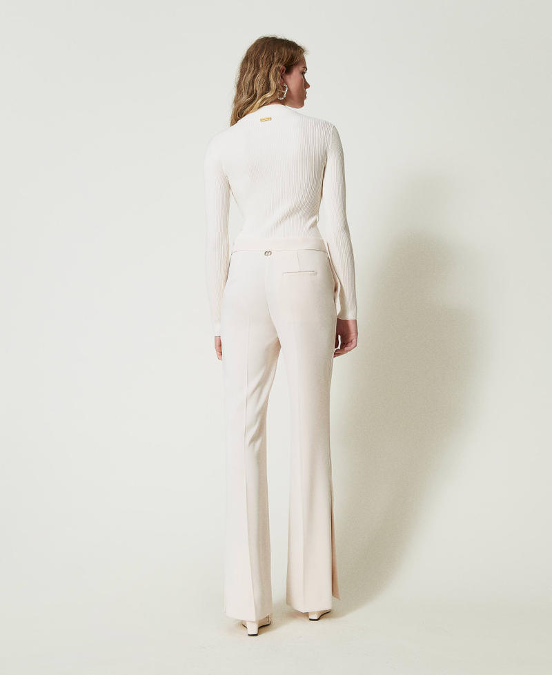 Scee by twin set Pantaloni straight leg con spacchi Comprare a buon mercato