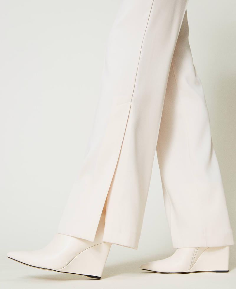 Scee by twin set Pantaloni straight leg con spacchi Comprare a buon mercato