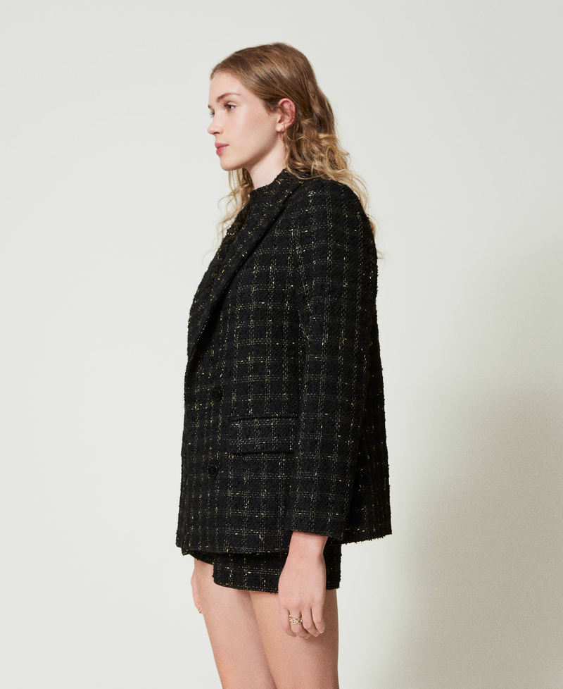 Scee by twin set Giacca blazer bouclé a disegno check Offerta Anniversario