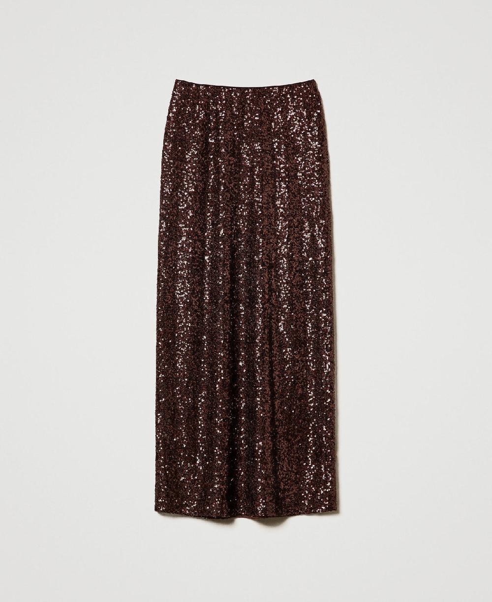 Scee by twin set Gonna lunga in full paillettes Offerta temporanea