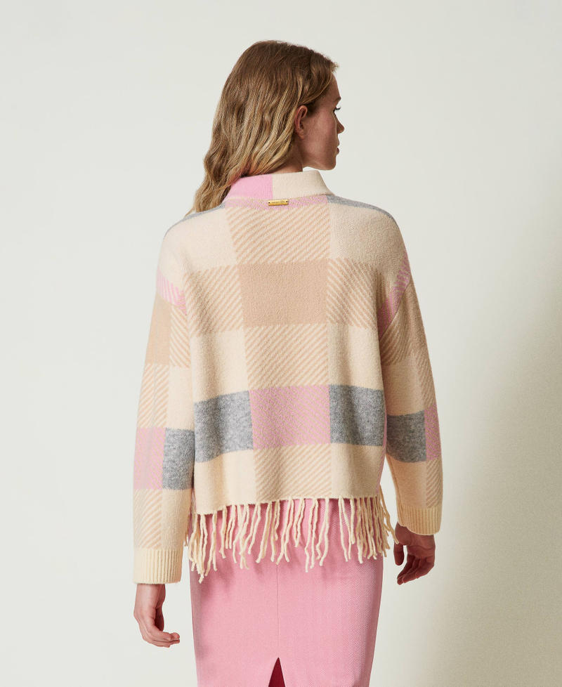 Scee by twin set Maglia jacquard con frange Liquidazione
