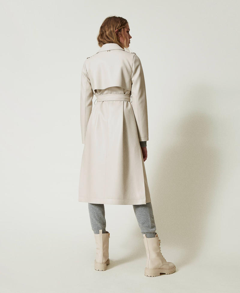 Scee by twin set Trench lungo spalmato con cintura Prezzo basso