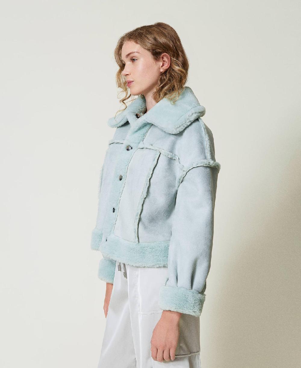 Scee by twin set Giacca reversibile con faux fur Latest stili