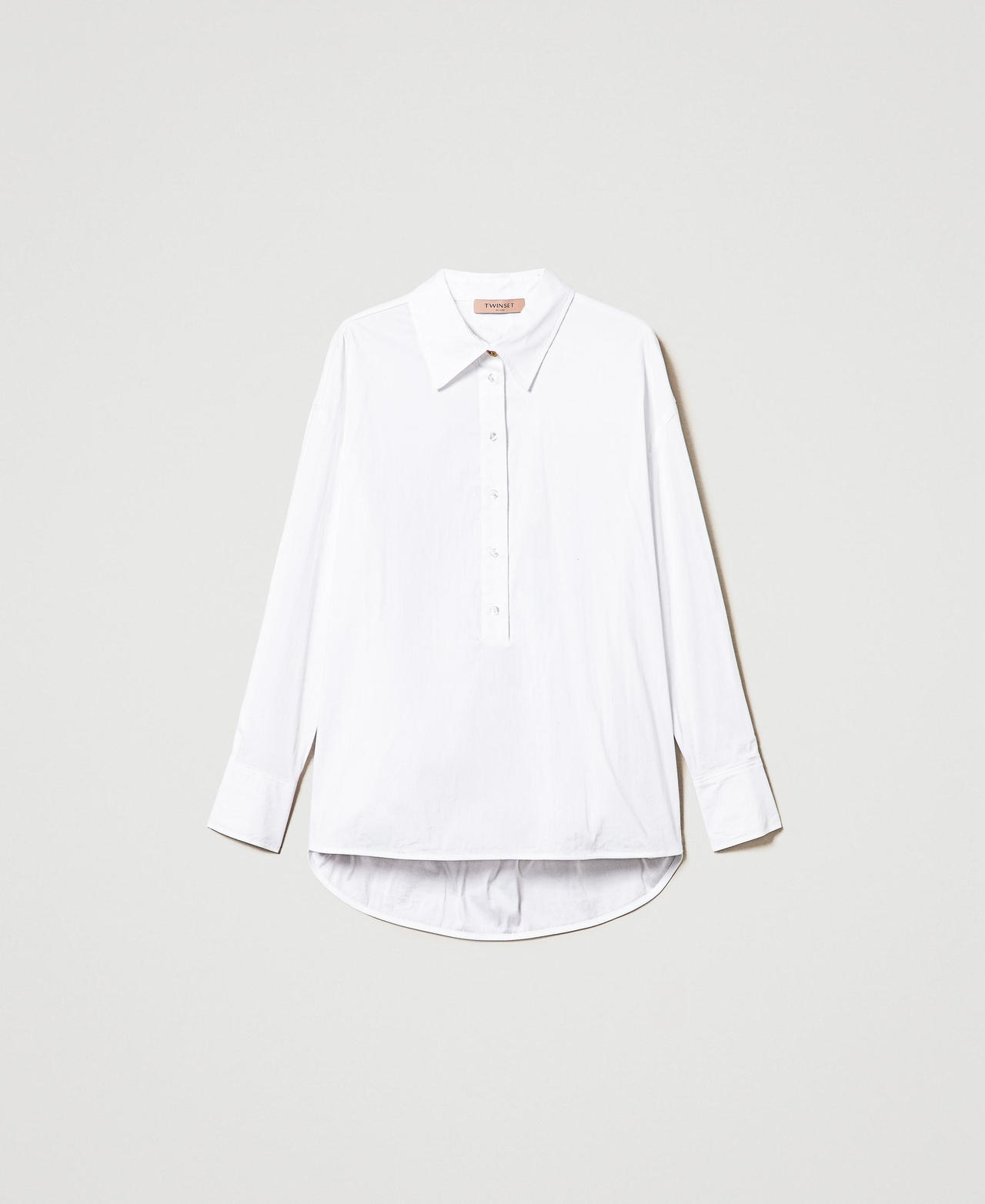 Scee by twin set Blusa a polo in popeline Ultimo giorno