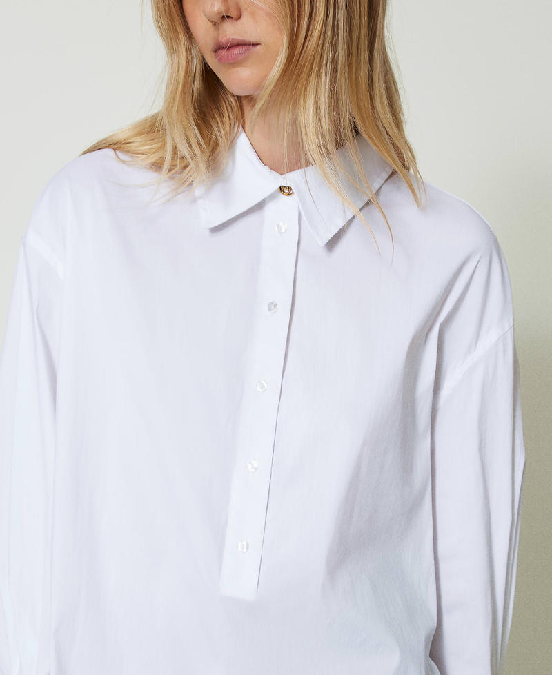 Scee by twin set Blusa a polo in popeline Ultimo giorno