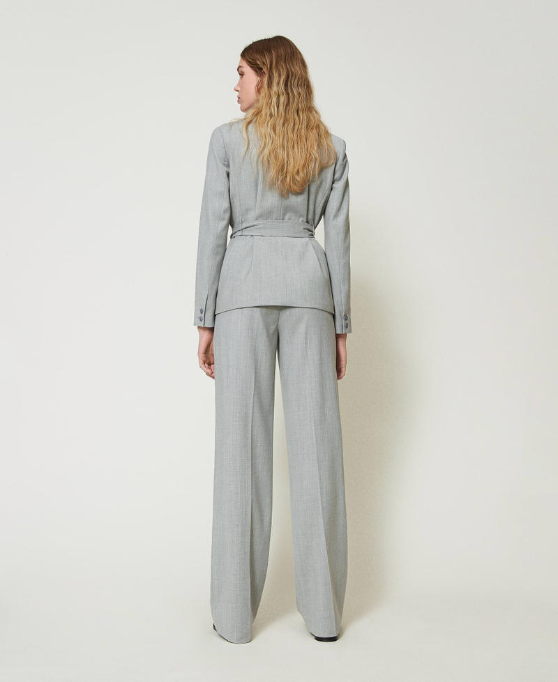 Scee by twin set Pantaloni in misto lana con piega Offerta speciale della fabbrica