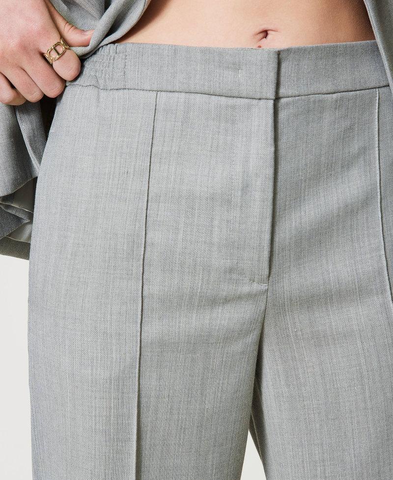 Scee by twin set Pantaloni in misto lana con piega Offerta speciale della fabbrica