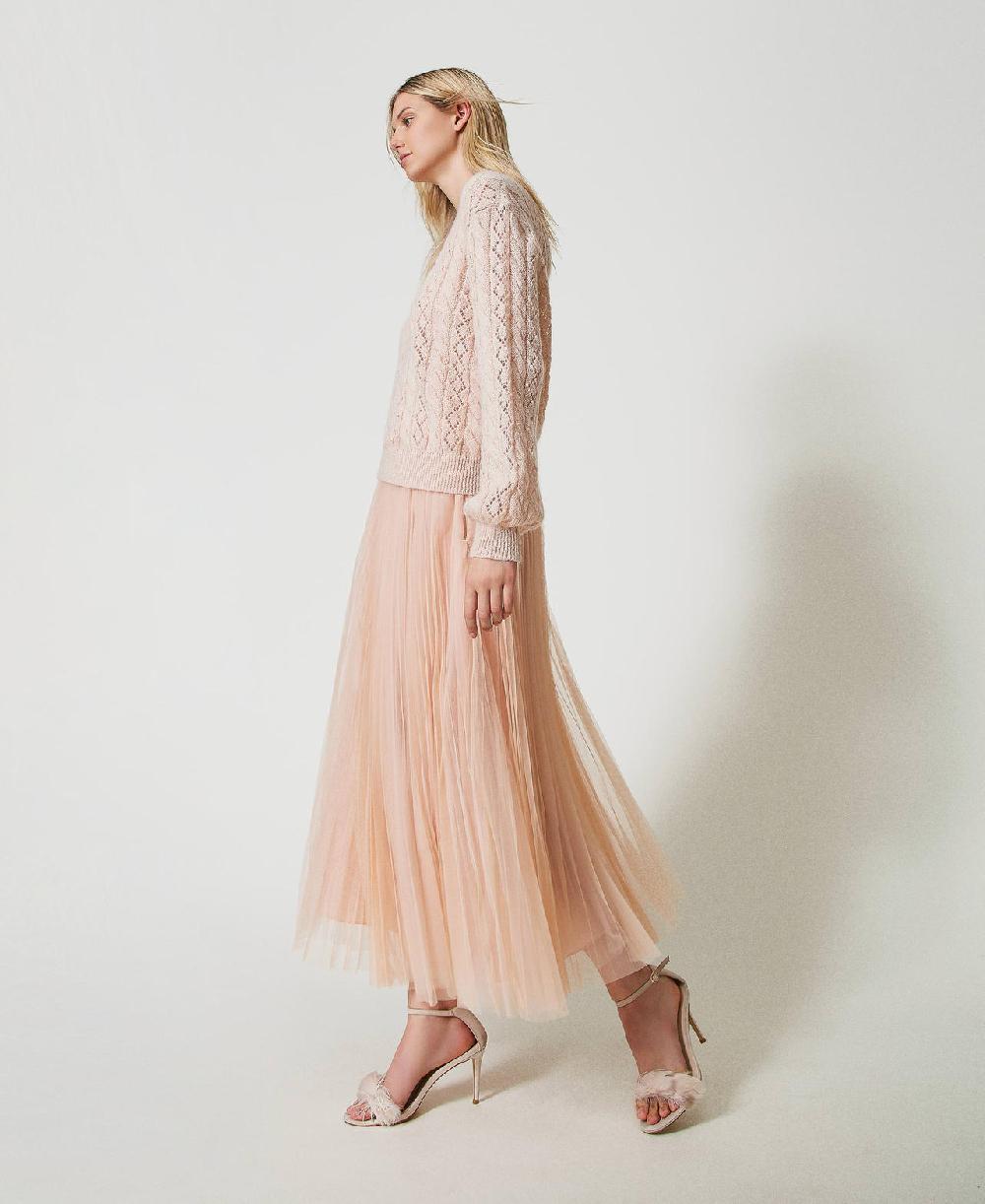 Scee by twin set Gonna lunga in tulle plissé Discount Store per i nuovi prodotti