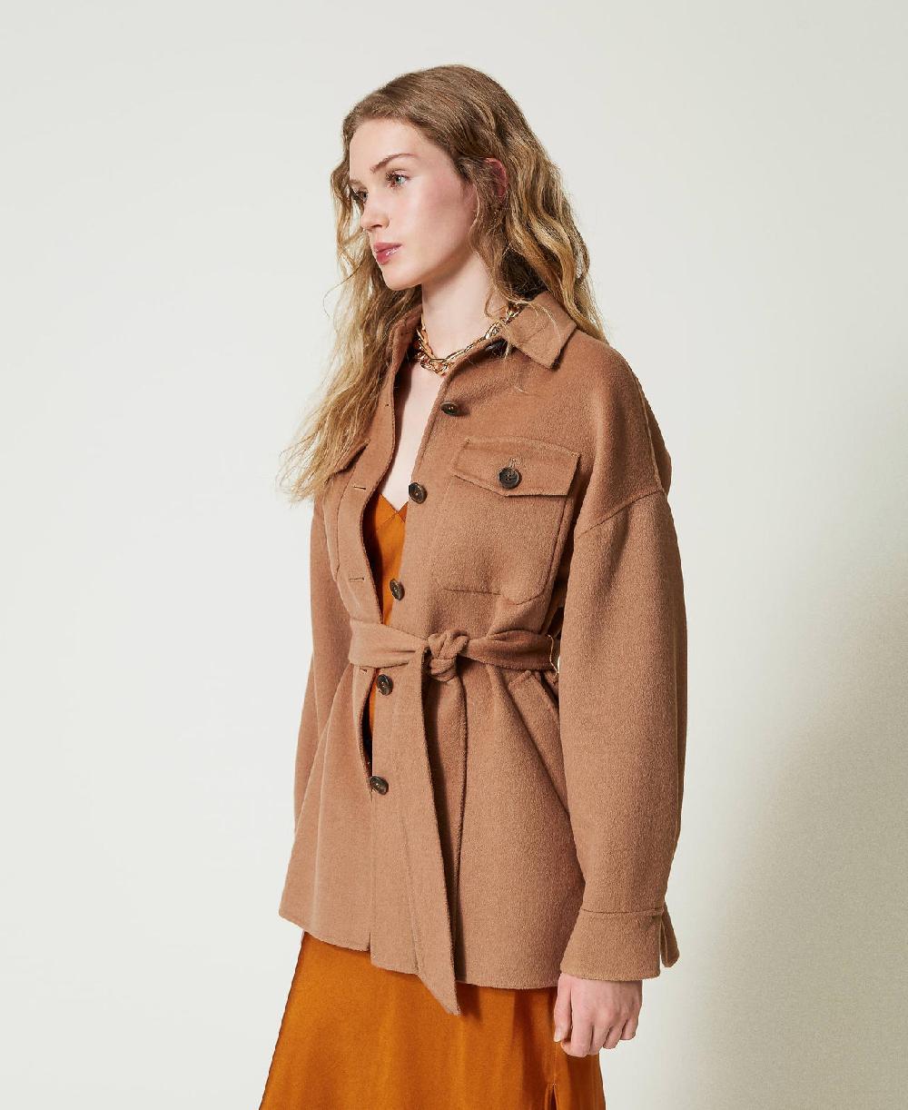 Scee by twin set Cappotto caban in panno double misto lana Solo un giorno rimasto
