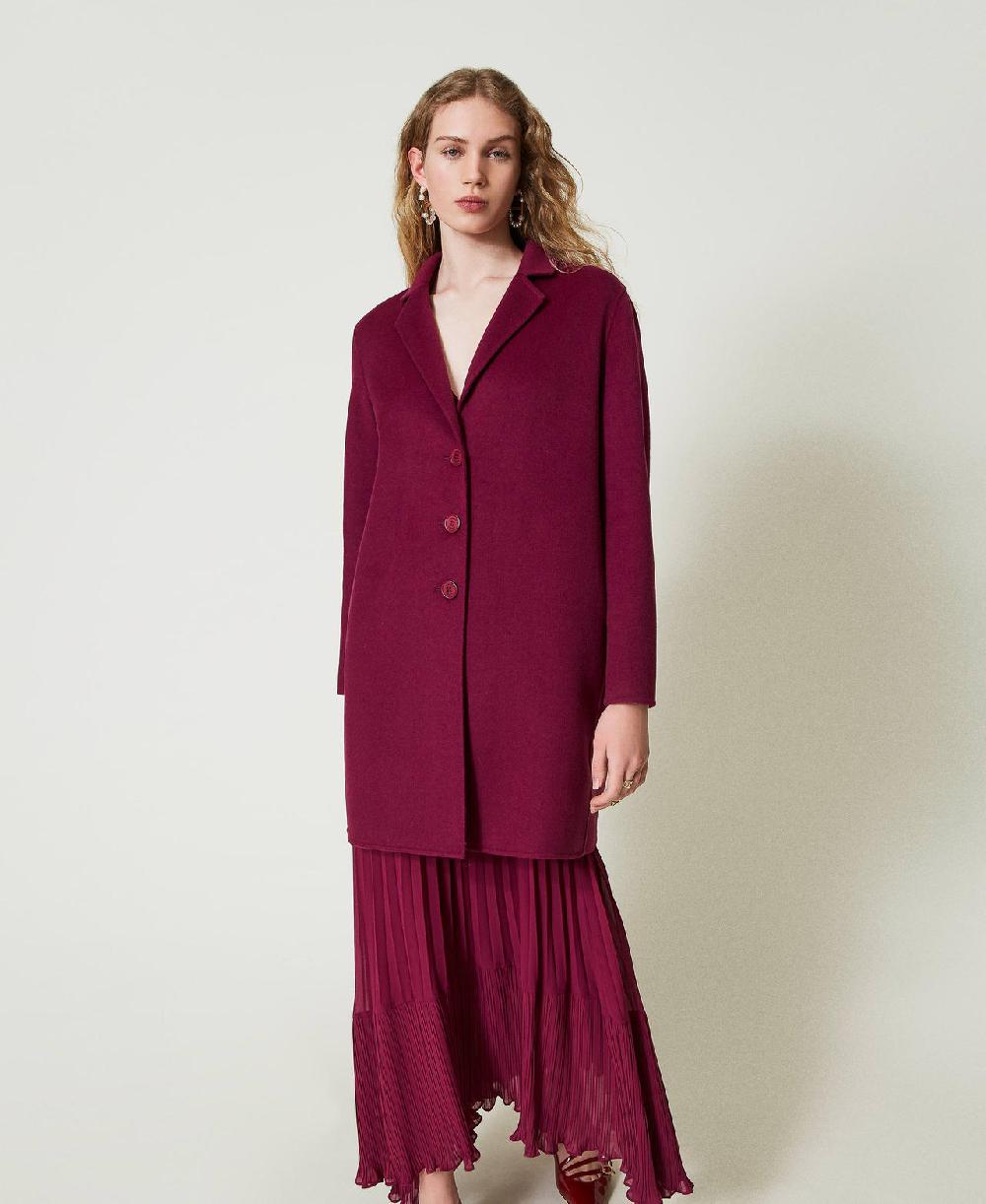 Scee by twin set Cappotto in panno double misto lana Duty-free