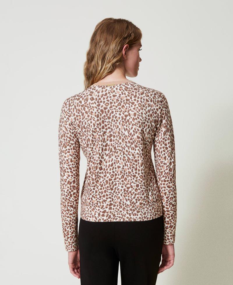 Scee by twin set Cardigan in maglia con stampa e pizzo Italia