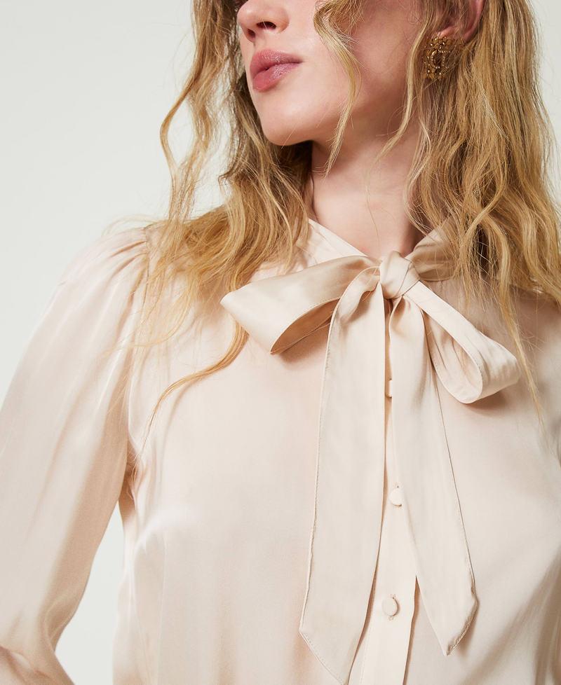 Scee by twin set Camicia in raso con fiocco In Linea