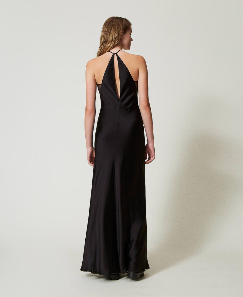 Scee by twin set Abito halter lungo in raso Qualità