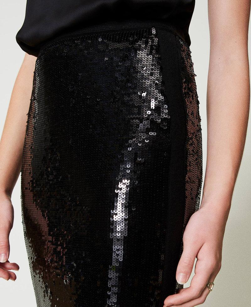 Scee by twin set Gonna longuette in maglia full paillettes Vendita