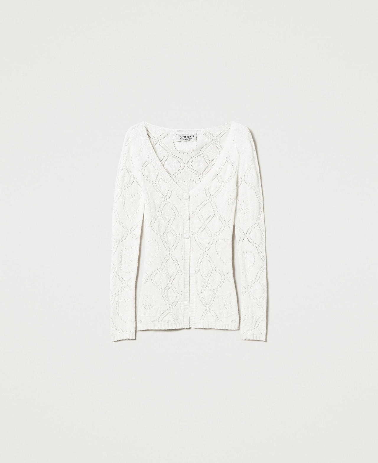 Scee by twin set Cardigan seamless in filato Treeblend Promozione