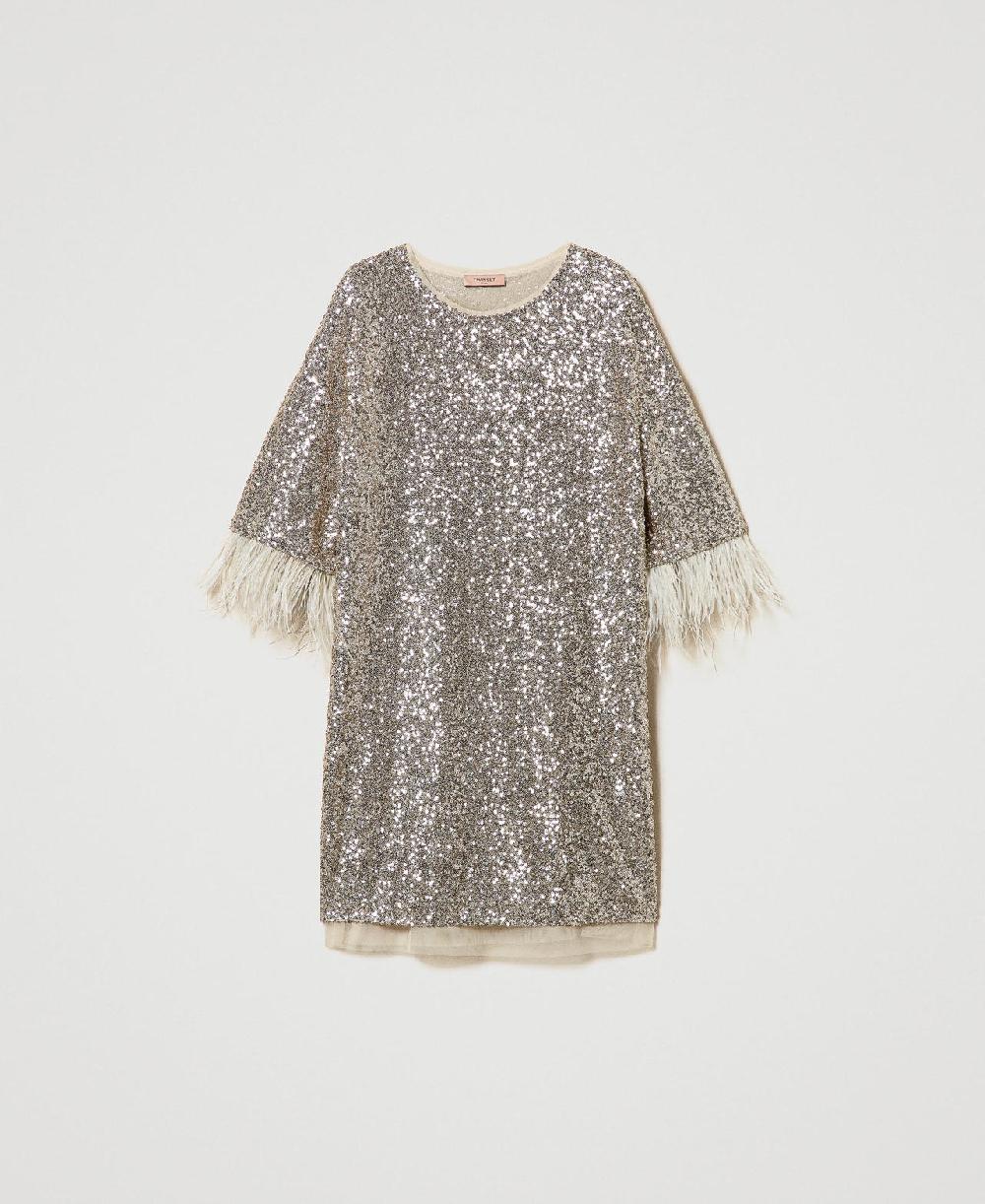Scee by twin set Abito corto in full paillettes Pezzi Unici