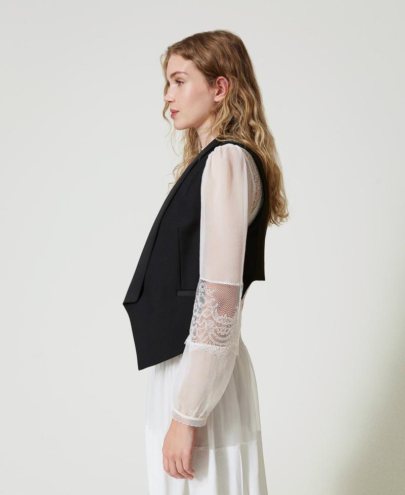 Scee by twin set Gilet in serge misto lana Acquista Ora