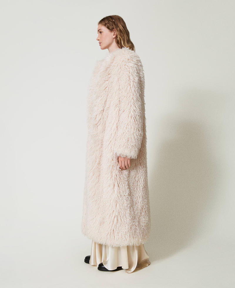 Scee by twin set Cappotto lungo in faux fur Fino Al -60%