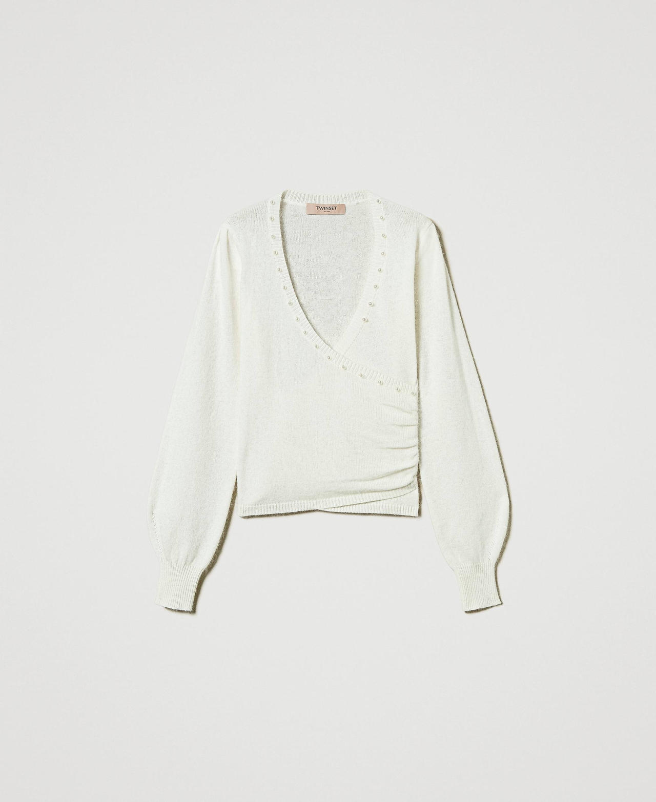 Scee by twin set Maglia in misto angora con perle Affare Del Giorno