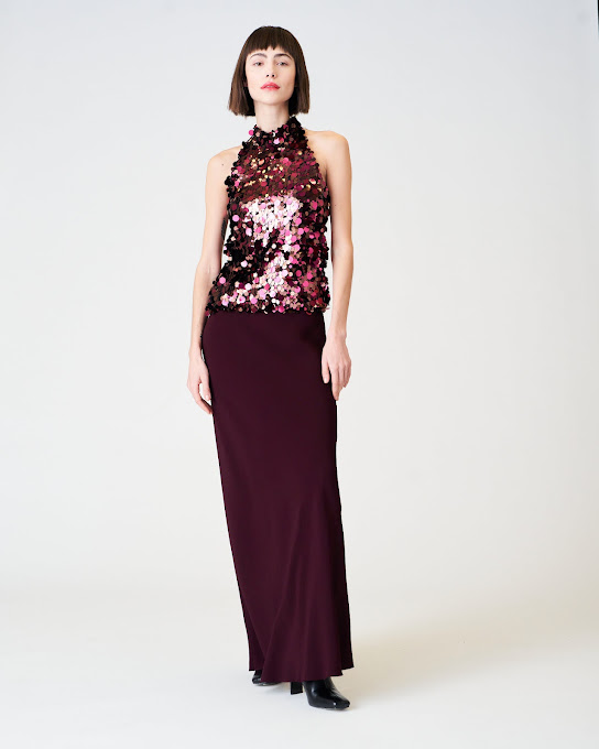 Suoli Top All'americana In Macro Paillettes Offerta settimanale