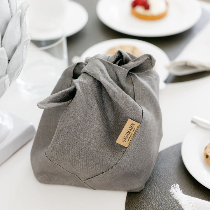 Uashmama Uashmama Linen Bread Bag | Organic Kitchenware – Uashmama UK Saldi Di Fabbrica