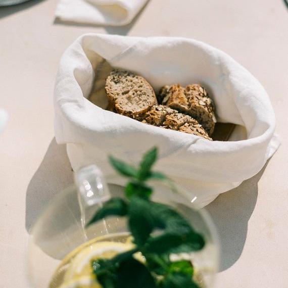 Uashmama Uashmama Linen Bread Bag | Organic Kitchenware – Uashmama UK Saldi Di Fabbrica