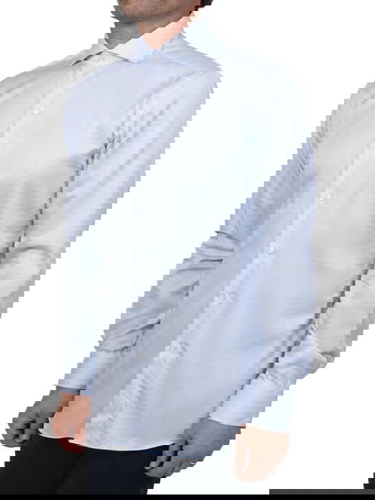 Xacus Camicia Xacus Rigata Tessuto Thomas Mason Bianco Offerte