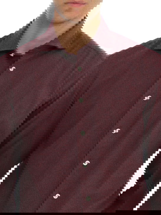 Bastoncino Camicia Bastoncino Flanellata Bordeaux Offerta settimanale