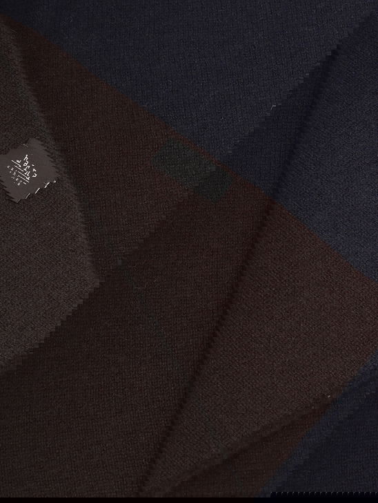 Barna Cashmere Sciarpa Barna Cashmere Bicolore Blu/Marrone Pezzi Unici