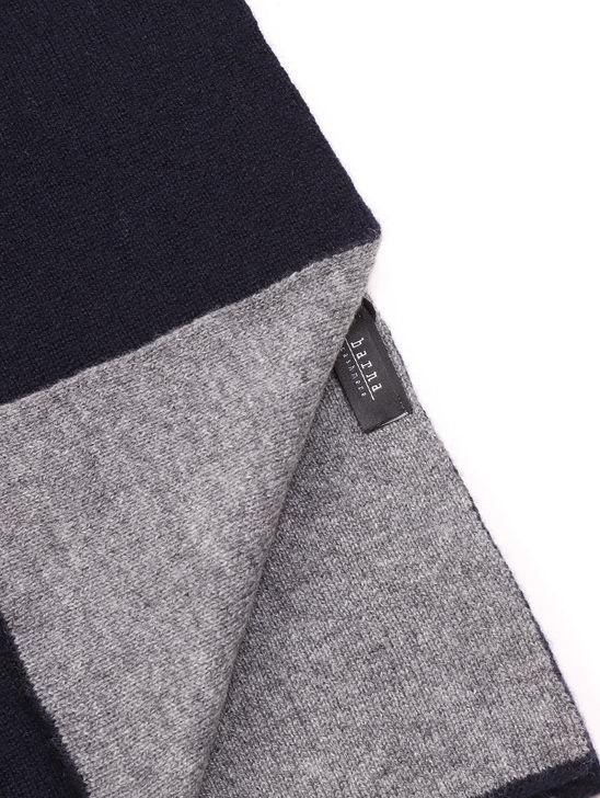 Barna Cashmere Sciarpa Barna Cashmere Bicolore Blu/Grigio Soddisfazione Garantita