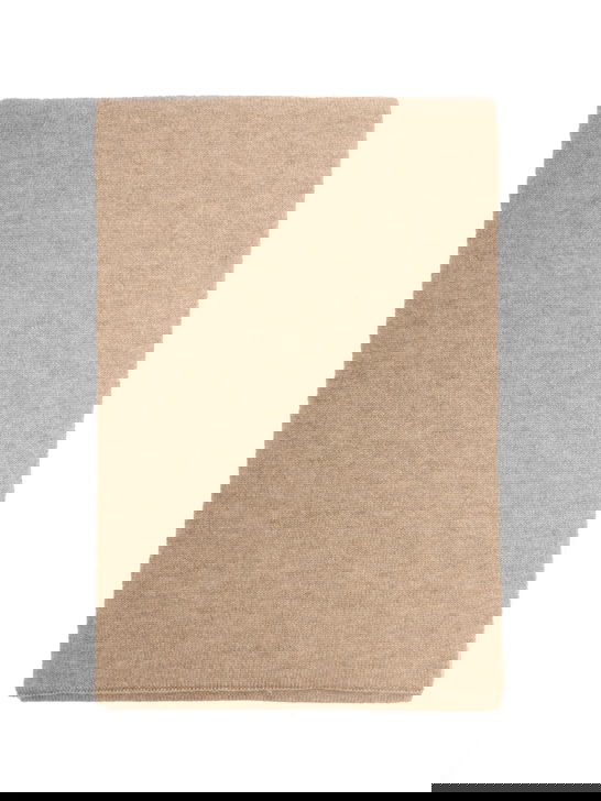 Barna Cashmere Sciarpa Barna Cashmere Bicolore Beige/Beige Qualità Garantita