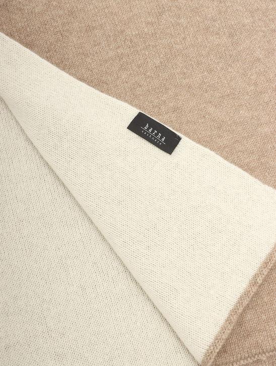 Barna Cashmere Sciarpa Barna Cashmere Bicolore Beige/Beige Qualità Garantita