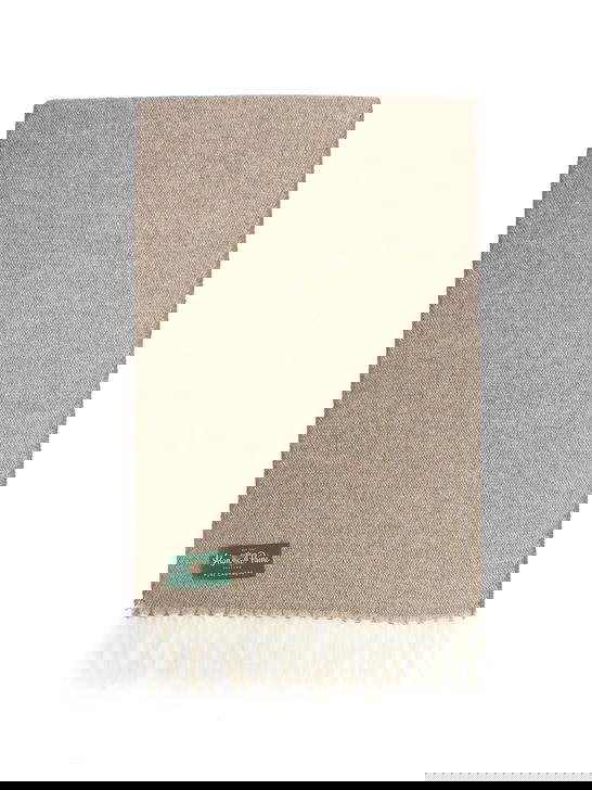 Alan Paine Sciarpa Alan Paine Tackely Cashmere Marrone/Azzurro Sottocosto