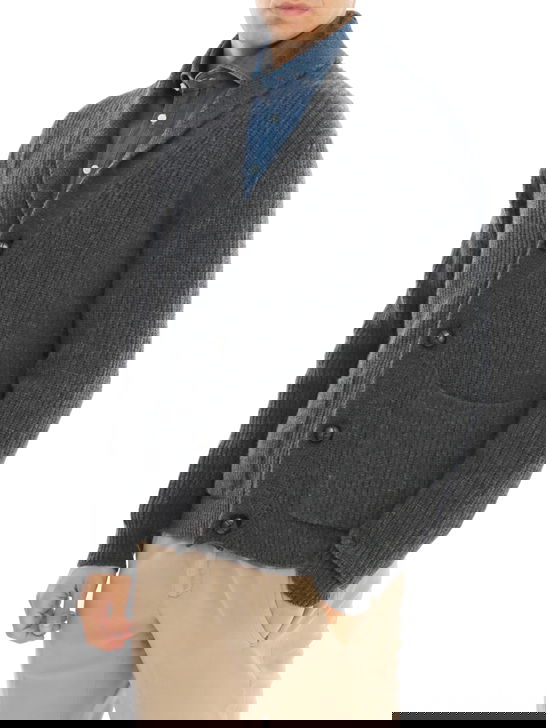 Rakki Cardigan Rakkì Sciallato Grigio Liquidazione