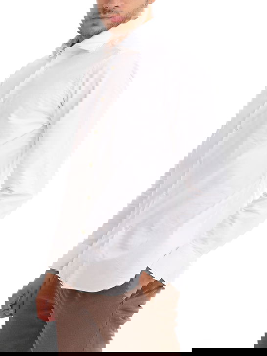 Tintoria Mattei Camicia Tintoria Mattei Oxford Bianco Sostegno trimestrale