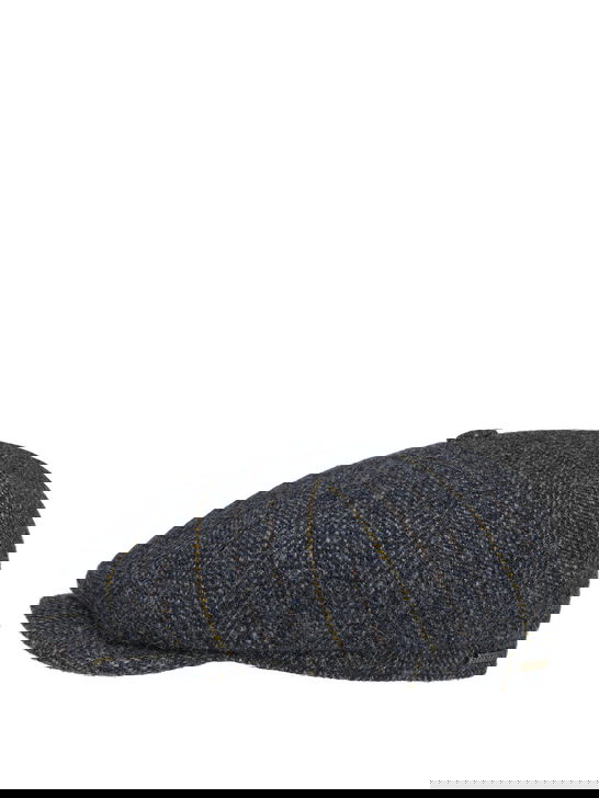Stetson Coppola Stetson Hatteras Herringbone Stripe Blu Saldi Di Fabbrica