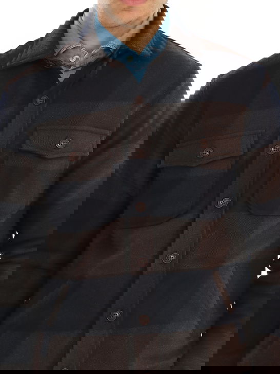 Bl'ker Overshirt Bl'ker Denali Check Marrone Affare Del Giorno