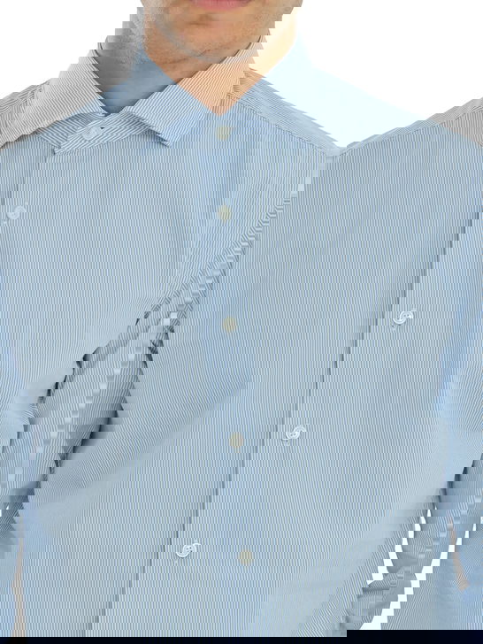 Xacus Camicia Xacus Taylor Bianco-Azzurro Ritorno libero