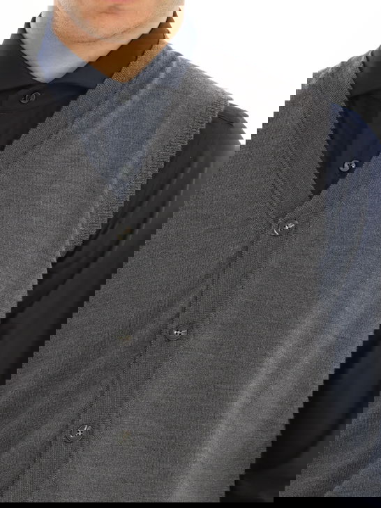 Kangra Gilet Kangra Merinos Grigio Esporta salva