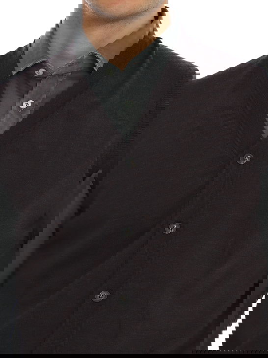 Kangra Gilet Kangra Merinos Marrone Black Friday Prezzi