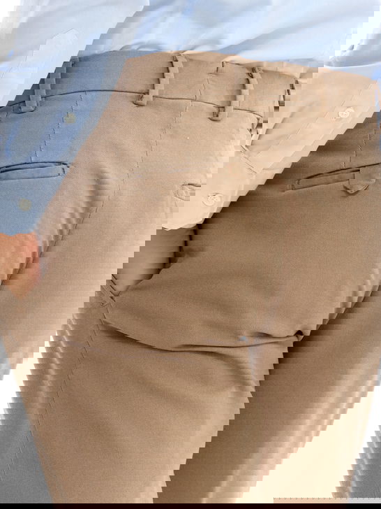 Devore Incipit Pantaloni Devore Incipit Melange Beige Promozione