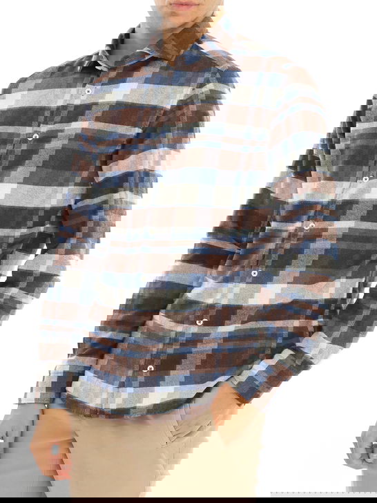 Bastoncino Camicia Bastoncino Check Marrone Sconto