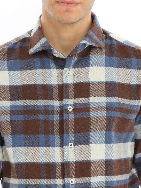 Bastoncino Camicia Bastoncino Check Marrone Sconto
