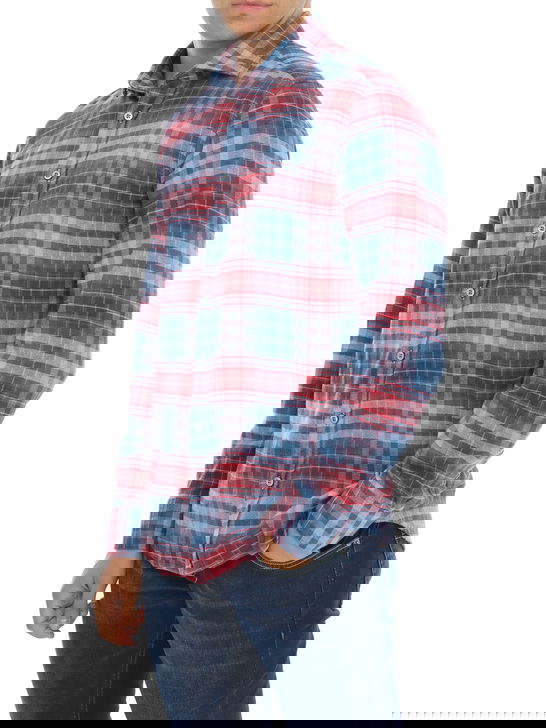 Bastoncino Camicia Bastoncino Check Blu Economico